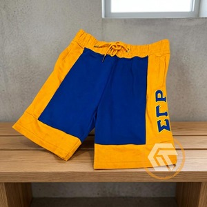 TREASURES GÉNÉRAUX : Short chaud en molleton de coton brodé de dentelle personnalisé Sigma Gamma Rho, vêtements grecs de haute qualité pour femmes - Product Image 3