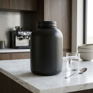 Round HDPE <b>Plastic</b> 2 Gallon Wide Mouth <b>Jar</b> with Screw Cap for Protein Powder and Supplement Packaging, Vietnam Factory - Product Image 3