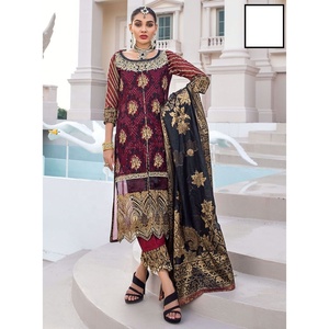 2021ชุดคลุมเรยอนและผ้าวิสคอสดีไซน์จากปากีสถานสำหรับงานแต่งงานชุดเจ้าสาวชาราสำหรับผู้ใหญ่ - Product Image 5