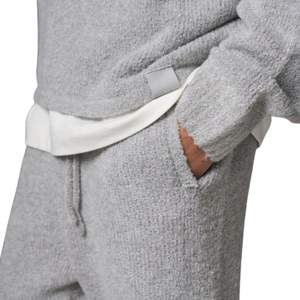 Pantalones de Punto Bouclé Gris Jaspeado, Casuales, con Cintura Elástica, Textura Suave, Corte Relajado, Cómodos, Unisex - Product Image 3