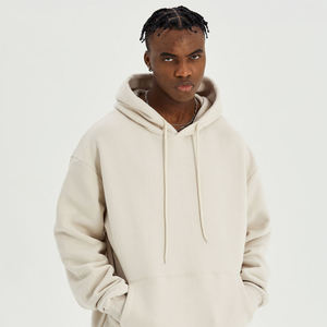 Custom <b>Mens</b> French Terry <b>Pullover</b> Hoodie Relaxed Fit for US Streetwear Brands - Product Image 1