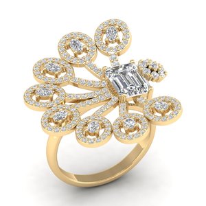 Bagues de fiançailles REYES, nouveau design, or massif 14 carats, diamants HPHT CVD cultivés en laboratoire, prix de gros, bijoux fins, cadeau pour elle - Product Image 2