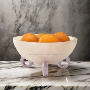 ชามเรซิ่นทันสมัยพร้อมฐานดีไซน์สวยงาม เป็นมิตรกับสิ่งแวดล้อม เหมาะสำหรับงานปาร์ตี้ ผลิตจากอีพ็อกซี่เรซิ่นขัดเงา สำหรับใส่ผลไม้หวาน - Product Image 1