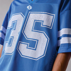 Maillot de football américain personnalisé style Y2K pour hommes, respirant, en maille polyester, manches courtes, tenue d'équipe, service OEM, vente en gros, USA - Product Image 6