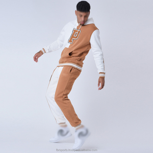 Men's Solid Printed <b>Maternity</b> Hooded Zipper Tracksuit Set-Breathable Sweat-Wicking Sportswear Two-Piece Hoodies & Sweatpants - Product Image 2