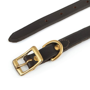 Collier pour chien en cuir de vachette robuste avec boucle de verrouillage métallique, réglable, durable, respirant, pour l'entraînement - Product Image 2