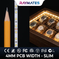 Petite bande lumineuse LED flexible de 4 mm d'épaisseur, 4 W, 180 LED SMD2216, 3000K, 4000K, 6500K, 24 V, décoration intérieure, bande lumineuse LED intelligente