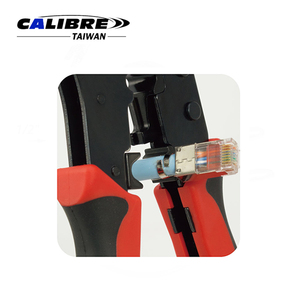 TAIWAN CALIBRE 8P Open Pass and Shielded Tail Clip (External Ground) Modular Plug Crimping Pliers - Product Image 4