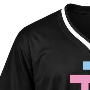 Camiseta Deportiva Negra JJ con Cuello en V Bordado, Manga Corta, Franja Blanca, Uniforme Ligero para Equipo Deportivo - Product Image 5