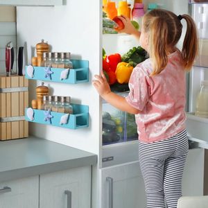 Set di 2 Portaspezie Magnetici per Arredamento Casa e Spiaggia, Cestello Magnetico in Metallo, Organizzatore per Frigorifero per Conservazione Spezie - Product Image 1