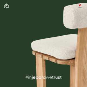 Chaise d'hôtel moderne en bois de chêne avec coussin en mousse, dossier solide, pieds coniques, design scandinave, pour salle à manger, villa, extérieur, intérieur - Product Image 6