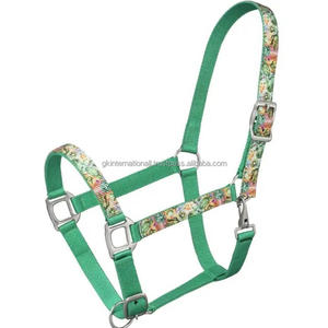 Confortable sangle en nylon épais double pli triple couture designer superposition Nylon Horse Halter en plein cob sur la taille commande en gros - Product Image 3