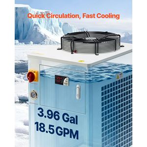 Enfriador de Agua Industrial de 17,060 BTU/h, Sistema de Refrigeración con Tanque de 3.96 Galones y Compresor de 18.5 GP - Product Image 5