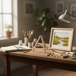 Ilan Wooden <b>Easel</b> 8x5 Cm Mini <b>Display</b> Stand For Artwork - Product Image 2