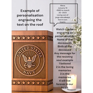 Handcrafted Wooden Urn Pet Urn deer Memorial urn Memorial Keepsake by AYAANS - Product Image 5