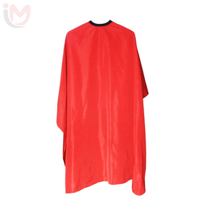 Cape de coiffure rouge en PE antistatique et résistante à l'eau pour salon de coiffure - Product Image 5