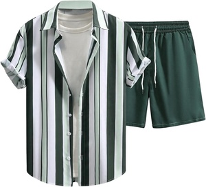 Conjunto de Dos Piezas con Estampado 3D Casual de Verano Más Vendido - Camiseta con Estampado de Goteo para la Cara y Pantalones Cortos a Juego, 100% Algodón de Secado Rápido para Hombre - Product Image 4