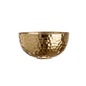 Luxury Gold Metal Pedestal Serving Bowl Modern Brushed Brass Decorative Fruit Bowl Centerpiece for Home Hotel <b>Tabletop</b> Decor - Product Image 6