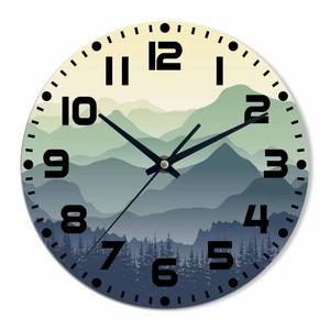 Reloj de Pared de Madera de Cedro Hecho a Mano con Paisaje de Montaña, Venta al por Mayor en Moradabad - Product Image 4