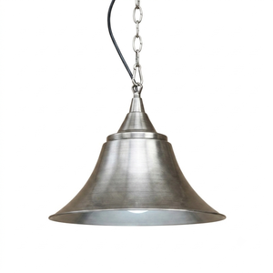 <b>White</b> Bell <b>Shade</b> Pendant <b>Light</b> Stainless Steel Chain Mounted Large Size Fabric Lampshade <b>Ceiling</b> Fixture - Product Image 4