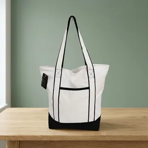 Bolsa de Tela Natural Sostenible de 46x40 Pulgadas, Reutilizable, Ecológica, para Compras, con Asas Resistentes para Uso Diario - Product Image 2