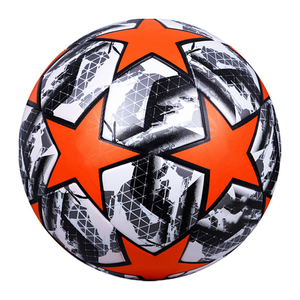 Custom Soccer Ball <b>Blue</b> Star Panel Graphic Design Training Match Football Durable PU <b>Material</b> Professional Size Standard Ball - Product Image 6