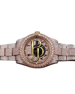 Reloj de Pulsera Analógico de Cuarzo de Lujo Briva, Cristal Azul Turquesa, Brazalete de Acero Inoxidable, Marcadores Plateados, Fecha, Ecológico, 10 Bar - Product Image 1