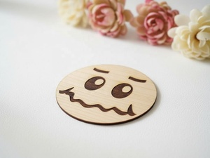 Funny Emoji Face Laser Engraved Solid Wood <b>Coaster</b> Handcrafted Heat Resistant <b>Drink</b> Mat Table Protector Coffee Tea Glass - Product Image 4