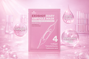 Mascarilla facial EXOSHOT Diary No.4 Antienvejecimiento con CICA y Ampolla de Hidrogel |   Fabricante Coreano de K-Beauty OEM ODM - Product Image 6