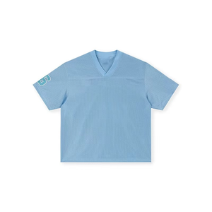 Camiseta de hockey de malla con cuello en V, estilo holgado unisex, hombros caídos, transpirable, manga corta, cosida, para equipo de hockey sobre hielo, 100% tendencia 2026 - Product Image 5