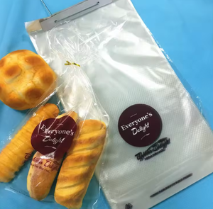 Sac à pain personnalisé avec soufflet en polypropylène, sac en cellophane transparent en BOPP pour l'emballage de boulangerie - Product Image 2