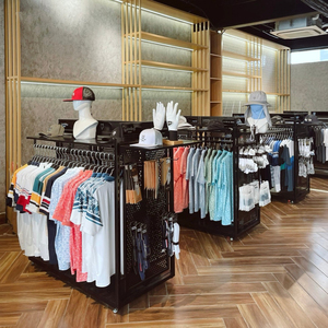 Custom Durable Metal Freestanding Clothing <b>Display</b> <b>Rack</b> | Retail Apparel Fixture OEM - Product Image 6
