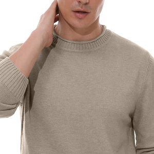 Pull respirant à manches longues pour homme avec logo personnalisé, réactif à la chaleur, en tissu confortable et fil sensible, couleur unie. - Product Image 6
