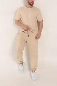 ชุดวอร์มแฟชั่นสำหรับผู้ใหญ่ ชุดกีฬาผู้ชาย 2 ชิ้น เสื้อแจ็คเก็ตมีฮู้ดและกางเกง - Product Image 2