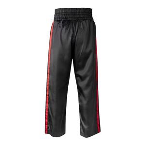 Pantalon en polyester à rayures verticales rouges, pantalon d'entraînement MMA, pantalon de kickboxing, équipement d'arts martiaux, bas de tenue pour entraînement de combat professionnel - Product Image 2
