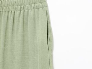 Loose Fit Solid Elastic Waist Mid Waist Straight Casual Autumn Canvas 100% Cotton Men's <b>Trousers</b> - Product Image 3