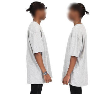 T-shirts à épaules tombantes en gros, T-shirt en coton surdimensionné le plus vendu, T-shirt personnalisé de haute qualité avec logo imprimé pour hommes - Product Image 6