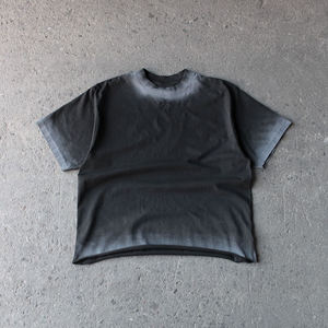 Custom Heavy Weight Cotton Short Sleeve <b>Tshirt</b> Custom DTG Printing Logo Mens Oversized Boxy Fit Raw Stone Washed T Shirt - Product Image 2