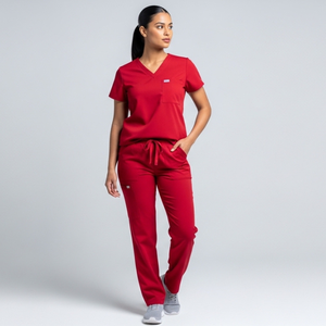 High Quality Woven Nurse Scrubs <b>Set</b> Customized Logo Color Short Sleeve Unisex Hospital Scrub Uniform Customized OEM - Product Image 5