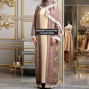 Abaya de Pashmina, Vestido Musulmán Modesto con Diseños Tejidos, Deportivo, Ecológico, Último Diseño de Dubái - Product Image 1