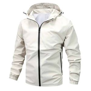 <b>Men's</b> Winter Thick Zipper Canvas Windbreaker <b>Jacket</b> <b>Waterproof</b> Breathable Hooded Anti-UV Reversible <b>for</b> <b>Cycling</b> Running OEM - Product Image 2