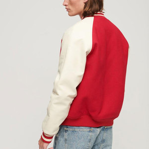 Varsity <b>Jacket</b> For Men Men's <b>Jacket</b> New Style <b>Long</b> Sleeves Crew Neck Collar Solid Color Quick Dry Breathable Covered Button - Product Image 3
