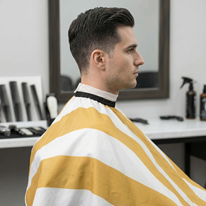 Capa de Barbero Profesional Impermeable para Corte de Cabello con Diseño Impreso, Bata de Salón Grande |   Gorra de salón personalizada sublimada y bordada - Product Image 2