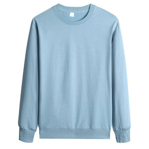 Sweat-shirt à col rond en molleton de coton pour homme, de haute qualité, personnalisé ODM/OEM, coupe ample, uni, mode hiver, décontracté, streetwear - Product Image 1