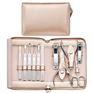 Stainless Steel <b>Manicure</b> Set Professional Nail Clipper <b>Kit</b> Portable Leather Case Pedicure Tools for Fingernail & Toenails - Product Image 1