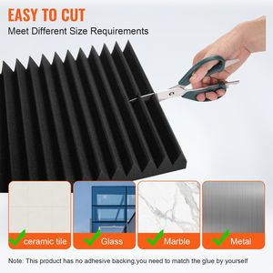 Pannelli Fonoassorbenti ad Alta Densità, Confezione da 50, 12 X 12 X 2 Pollici, Insonorizzanti e Resistenti al Fuoco - Product Image 4