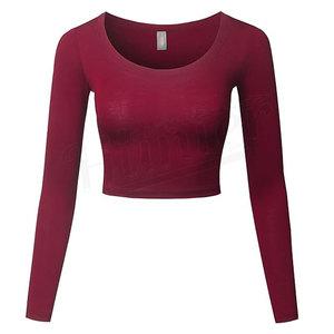 Breathable Hot Selling <b>Crop</b> <b>Top</b> Women Sports <b>Top</b> Knitted Seamless Solid Color Yoga Fitness Long Sleeve <b>Crop</b> <b>Top</b> 2026 Premium - Product Image 2