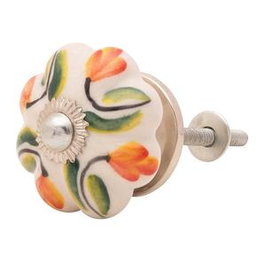 Poignées de porte en céramique à motif floral, design innovant, look classique, pour armoires et tiroirs, au prix le plus bas - Product Image 6