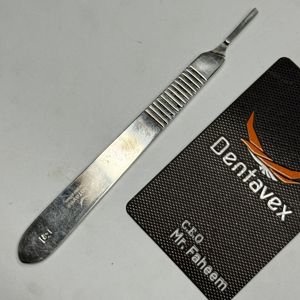 Dentavex Surgical Scalpel Blades and Handle Set Stainless Steel Carbon Steel Sterile Reusable Medical Cutting <b>Instrument</b> Kit - Product Image 1