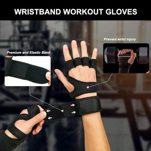 Gants de musculation respirants avec support pour les poignets, pour la salle de sport, l'exercice, l'entraînement et la remise en forme, sans doigts - Product Image 4